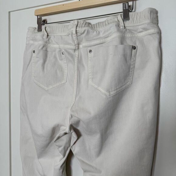 J Jill Denim Authentic Fit Slim Ankle Pants Womens Plus Sz 16 Beige Stretch - Picture 7 of 15